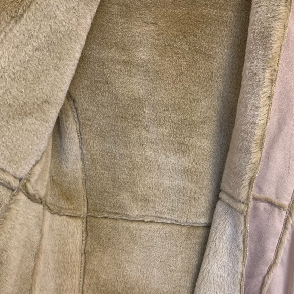 Barrage Authentic Faux Fur Shearling Vest Tan Beige Size Large - Picture 10 of 15